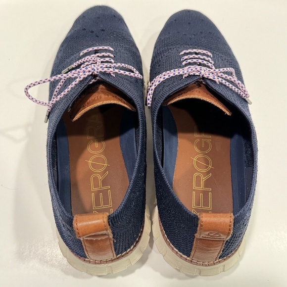 Cole Haan Zerogrand Wingtip Oxford Blue Marine Stitchlite Shoe C24947 Men\'s 10.5 main image 8
